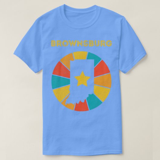 Brownsburg Indiana Vintage Verdrietig Souvenir 1 T-shirt (Design voorkant)