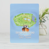 Brownsea Island map, Poole, dorset, Engeland. (Staand voorkant)
