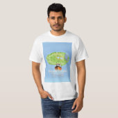 Brownsea Island map, Poole, dorset, Engeland. T-shirt (Voorkant volledig)