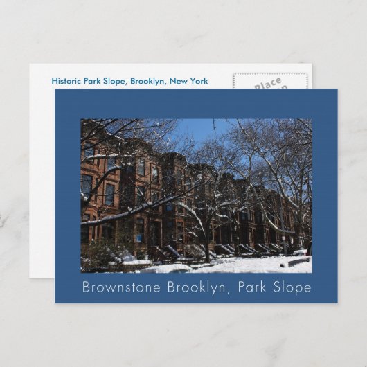 Brownstone Brooklyn, NY Briefkaart (Voorkant / Achterkant)