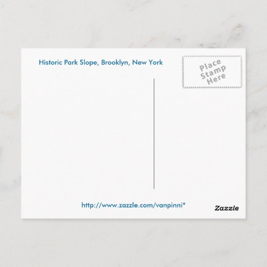 Brownstone Brooklyn, NY Briefkaart (Achterkant)