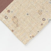 Brownstone met gebotte bomen fleece deken (Hoek)