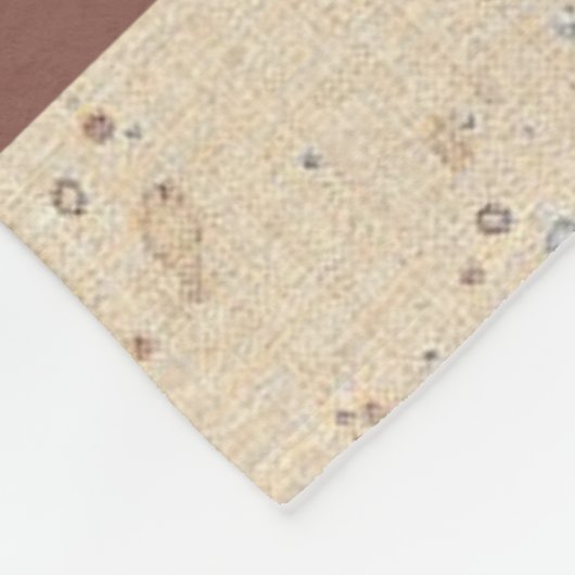 Brownstone met gebotte bomen fleece deken (Hoek)