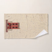 Brownstone met gebotte handdoekjes bad handdoek (Handdoek)