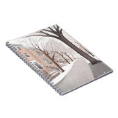 Brownstone Street | Snowy Winter Watercolor Notitieboek (Rechterzijde)