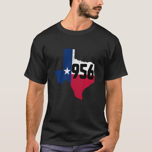 Brownsville Area Code 956 Phone Number Texas Souve T-shirt (Voorkant)