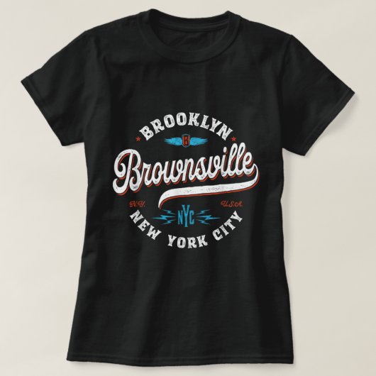 Brownsville Brooklyn - New York retro  grap T-shirt (Design voorkant)