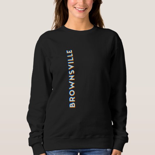 Brownsville Texas CMYK Glitch Type Trui (Voorkant)