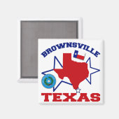 Brownsville, Texas Magneet (Voorkant / Achterkant)