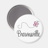 Brownsville Texas T-shirt Magneet (Voorkant / Achterkant)