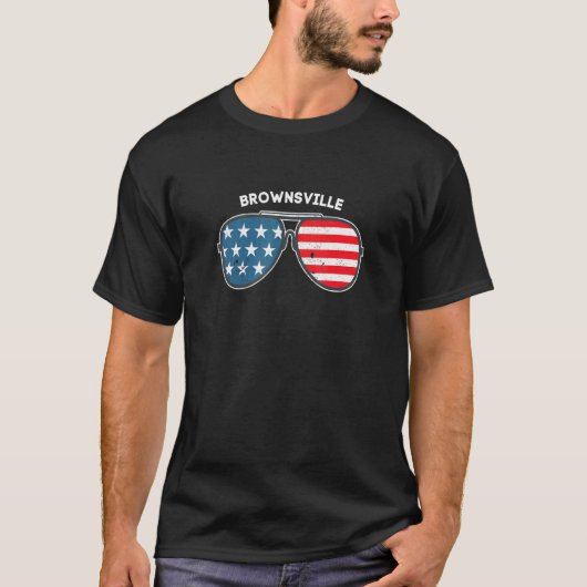 Brownsville Texas TX US Steden Amerika 4th van jul T-shirt (Voorkant)