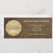 Browntone Triple-fotokaarten voor Afstuderen Kaart (Achterkant)