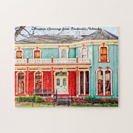 Brownville Nebraska.Kerstgroeten Legpuzzel (Horizontaal)