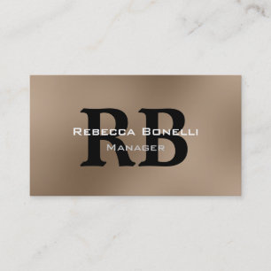 Browny Black White Monogram Manager Visitekaartje