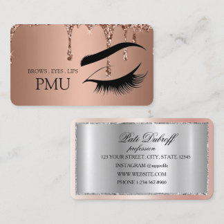 Brows Aftercare Blue PMU Microblading Henna Salon Visitekaartje