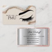 Brows Aftercare Blue PMU Microblading Henna Salon Visitekaartje (Voorkant / Achterkant)