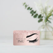 Brows Aftercare Blue PMU Microblading Henna Salon Visitekaartje (Staand voorkant)