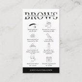 Brows Aftercare Instructions Minimalist Logo Visitekaartje (Voorkant)