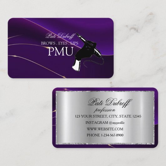 Brows Aftercare Luxe PMU Microblading Salon Bedrij Visitekaartje (Voorkant / Achterkant)