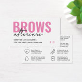 Brows Aftercare PMU Brow Instructions Kaart (Bureau)