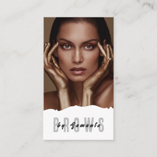 Brows Aftercare PMU Microblading Henna Salon Busin Visitekaartje (Voorkant)