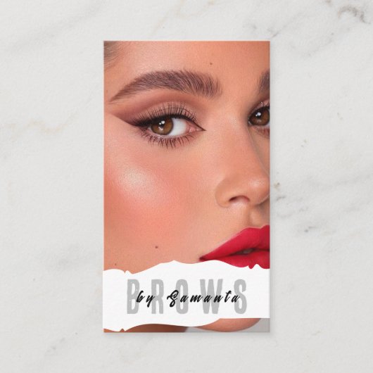 Brows Aftercare PMU Microblading Henna Salon Busin Visitekaartje (Voorkant)