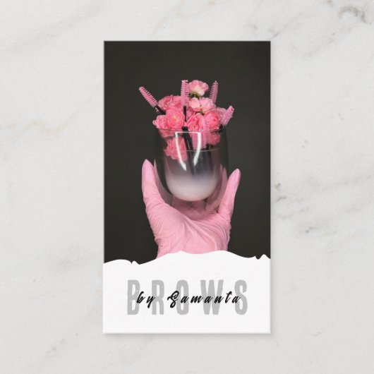 Brows Aftercare PMU Microblading Henna Salon Busin Visitekaartje (Voorkant)