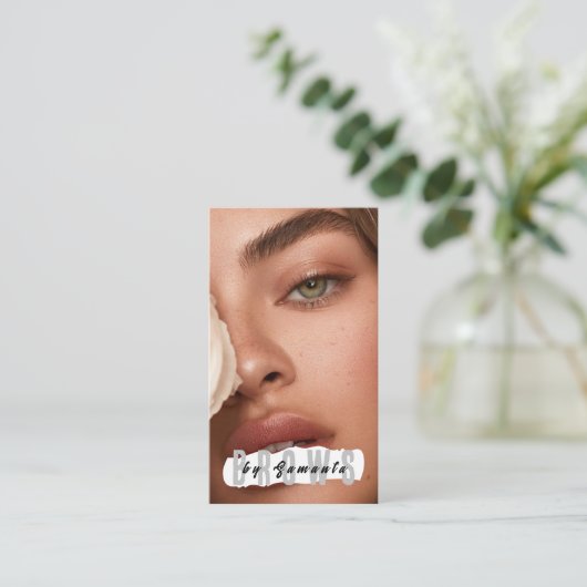 Brows Aftercare PMU Microblading Henna Salon Busin Visitekaartje (Staand voorkant)