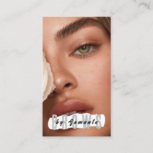 Brows Aftercare PMU Microblading Henna Salon Busin Visitekaartje (Voorkant)