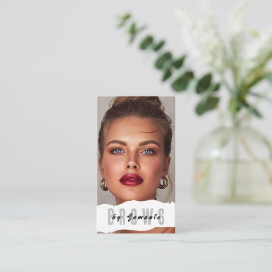 Brows Aftercare PMU Microblading Henna Salon Busin Visitekaartje (Staand voorkant)