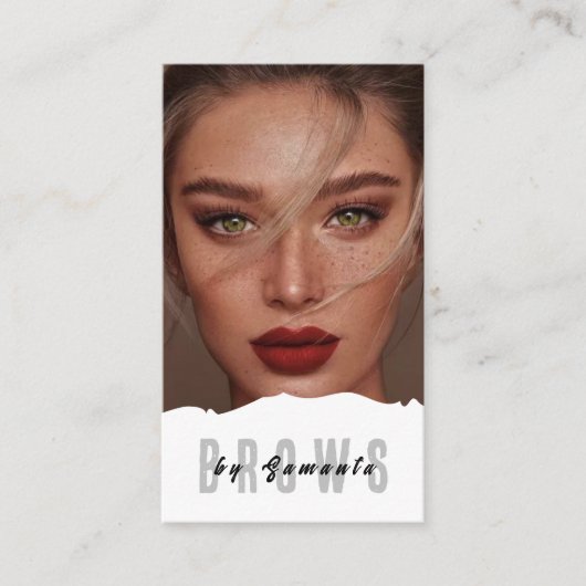 Brows Aftercare PMU Microblading Henna Salon Busin Visitekaartje (Voorkant)