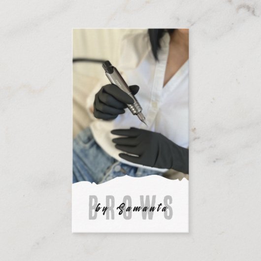 Brows Aftercare PMU Microblading Henna Salon Busin Visitekaartje (Voorkant)
