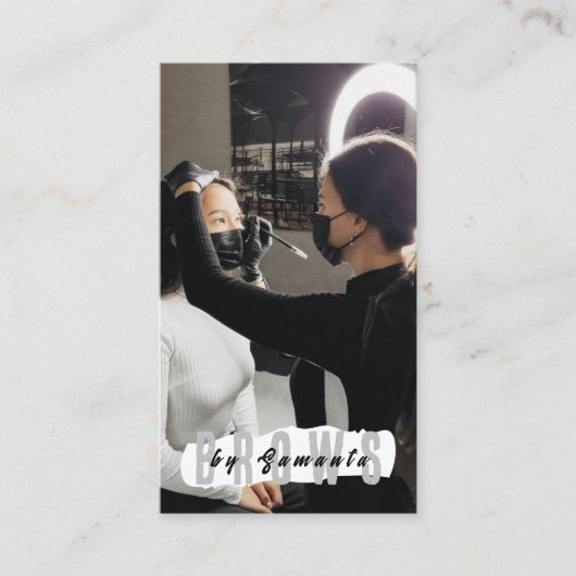 Brows Aftercare PMU Microblading Henna Salon Busin Visitekaartje (Voorkant)