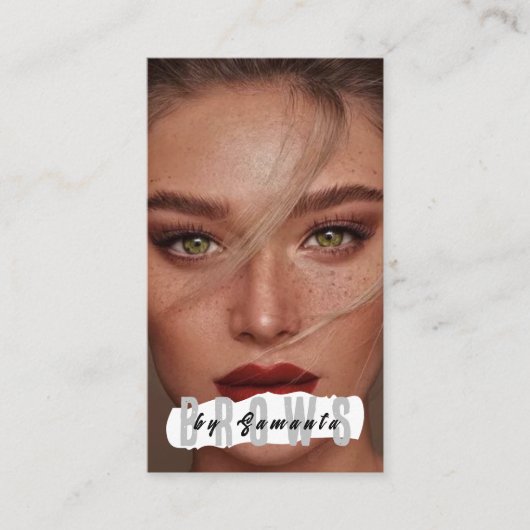 Brows Aftercare PMU Microblading Henna Salon Busin Visitekaartje (Voorkant)