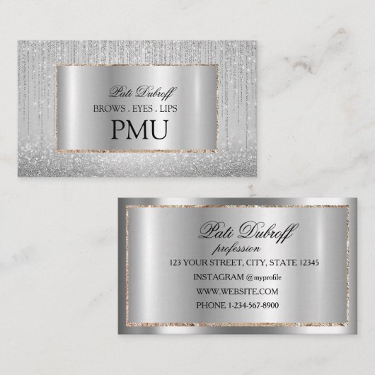 Brows Aftercare PMU Microblading Henna Salon Visitekaartje (Voorkant / Achterkant)