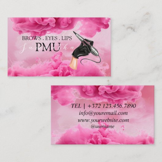 Brows Aftercare PMU Microblading Henna Salon Visitekaartje (Voorkant / Achterkant)