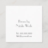 Brows Artist Vierkante Visitekaartje (Achterkant)