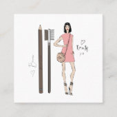 Brows Artist Vierkante Visitekaartje (Voorkant)