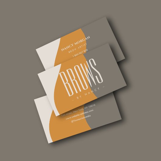 Brows Boho Retro Earth Tones Visitekaartje
