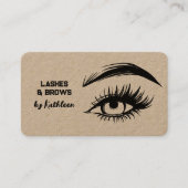 Brows en Lashes Kraft Visitekaartje (Voorkant)
