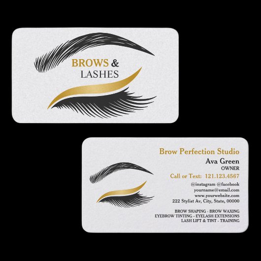 Brows en Lashes Studio Visitekaartje