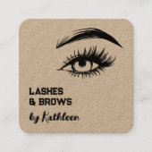 Brows en Wimpers QR Vierkante Visitekaartje (Voorkant)