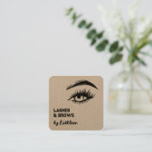 Brows en Wimpers QR Vierkante Visitekaartje (Staand voorkant)