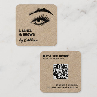 Brows en Wimpers QR Vierkante Visitekaartje