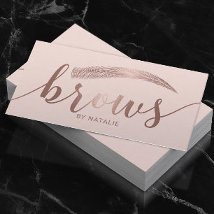 Brows Eyebrow Salon Microblading Blush Pink Visitekaartje