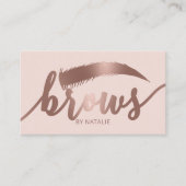 Brows Eyebrow Salon Microblading Blush Pink Visitekaartje (Voorkant)