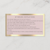 Brows Eyelash Microblade Qr Code Aftercare Roos Visitekaartje (Achterkant)