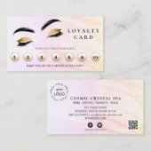 *~* Brows Eyes QR Lashes Dank je wel LOGO Klantenkaartje (Voorkant / Achterkant)