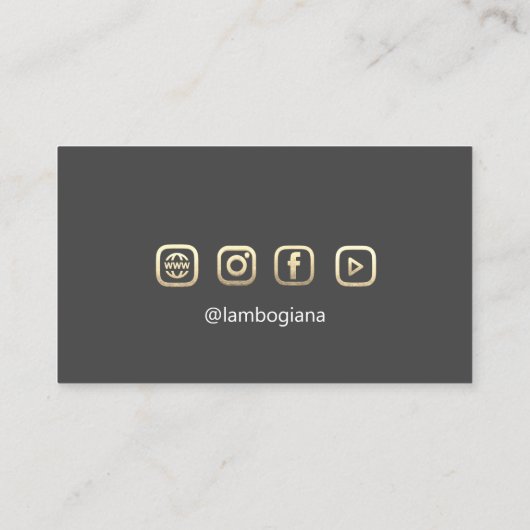 Brows Golden Logo Microblading Social Media Grey B Visitekaartje (Achterkant)