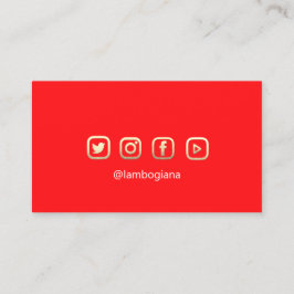 Brows Golden Logo Microblading Social Media Red Visitekaartje